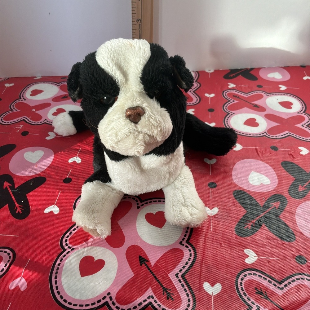 FurReal Friends New Born Puppy‎ Boston Terrier Black White Interactive Hasbro